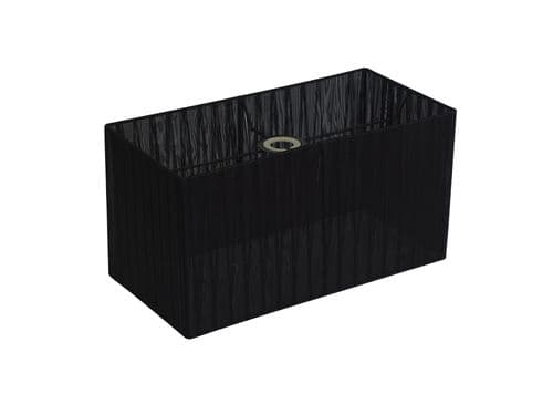Darby Rectangle Organza Shade, 380x190x230mm, Black, For Table Lamp
