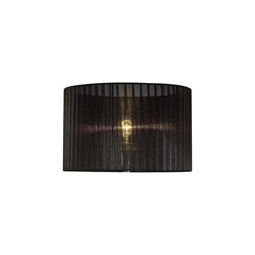 Darby Round Organza Shade Black 360mm x 230mm, Suitable For Table Lamp