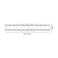 Darrell Horizontal Wall Lamp 3W LED 6000K Polished Chrome/Crystal