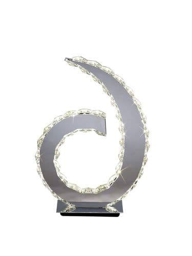 Darrell Table Lamp D Shape Light 60 X 0.2W LED Polished Chrome/Crystal 4000K