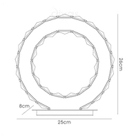 Darrell Table Round 10W LED 6000K Polished Chrome/Crystal