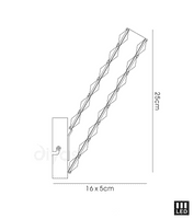 Darrell Vertical Wall Lamp 3W LED 4000K Polished Chrome/Crystal
