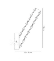 Darrell Vertical Wall Lamp 3W LED 6000K Polished Chrome/Crystal
