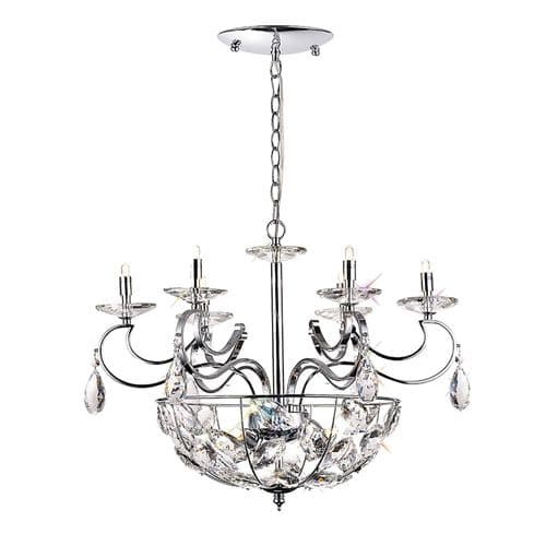 Darwin Pendant 6+3 Light G9 Polished Chrome/Crystal