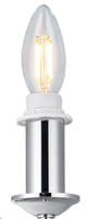 Aberbran 1 Light Switched Wall Lamp Without Shade, E14 Polished Chrome