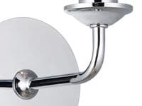 Aberbran 1 Light Switched Wall Lamp Without Shade, E14 Polished Chrome