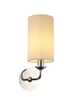 Aberbran 1 Light Switched Wall Lamp Without Shade, E14 Polished Chrome