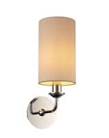 Aberbran 1 Light Switched Wall Lamp Without Shade, E14 Polished Chrome