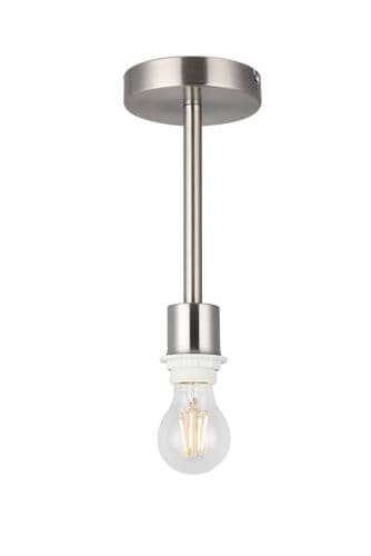 Baymont Satin Nickel 1 Light E27 Universal Semi Ceiling Fixture