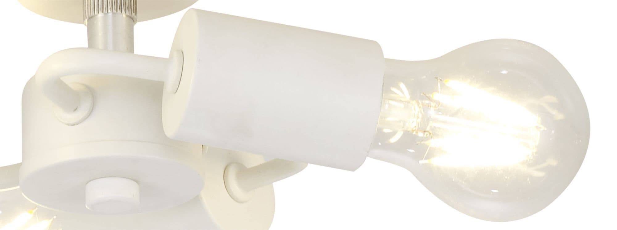 Baymont White 3 Light E27 Universal Flush Ceiling Fixture
