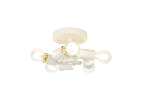 Baymont White 5 Light E27 Universal Flush Ceiling Fixture