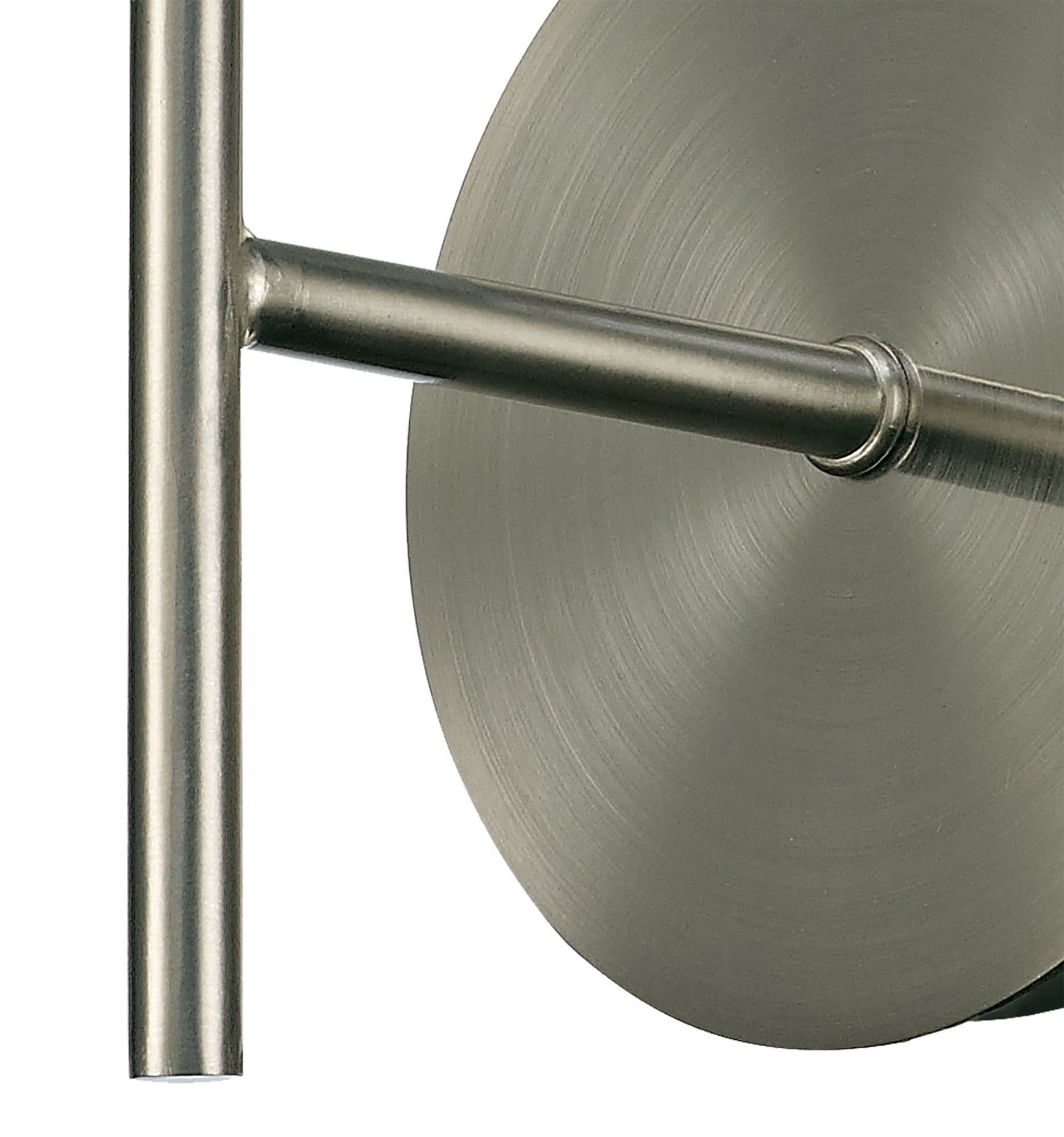 Carlton 1 Light Unswitched Wall Lamp Without Shade E27 Satin Nickel