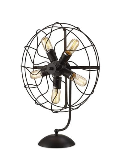 Aberfoyle Table Lamp 5 Light E27 Black Industrial