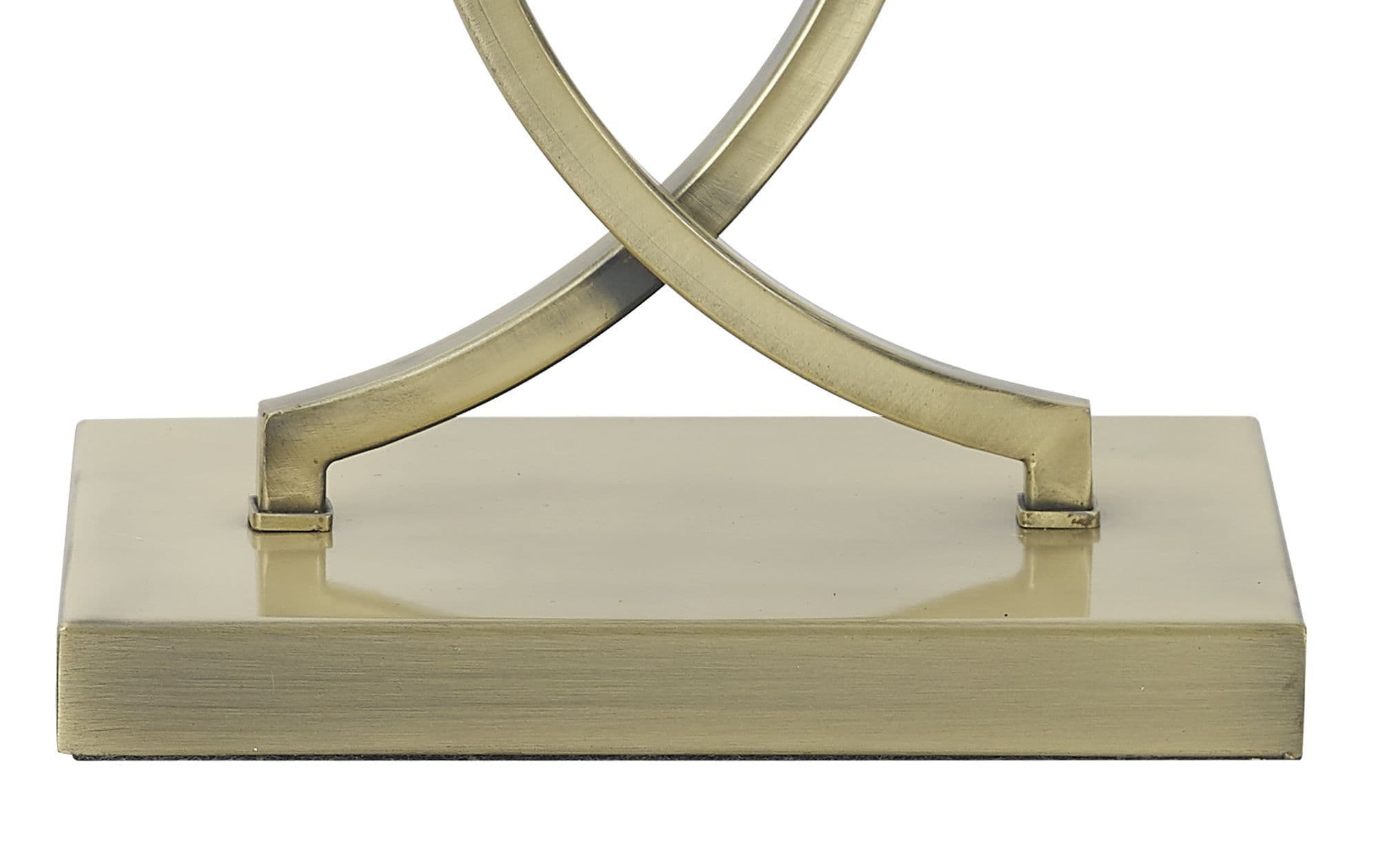 Courtyard Rectangular Base Table Lamp Without Shade Inline Switch