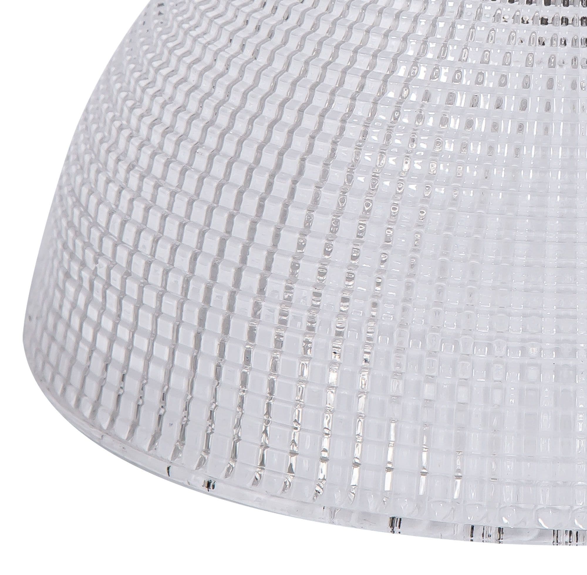 Gilda Dome 20cm Clear Prismatic Effect Glass Lampshade