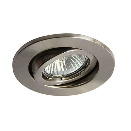 Hudson GU10 Adjustable Downlight Satin Nickel, Cut Out: 84mm