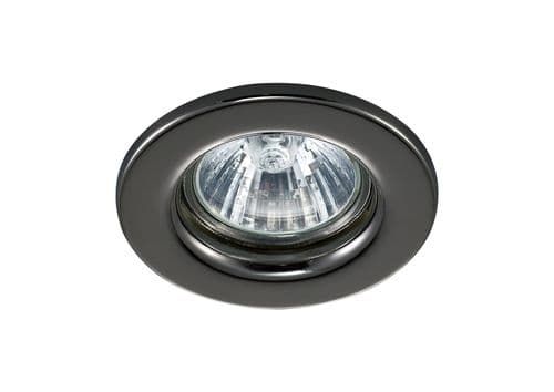 Hudson GU10 Fixed Downlight Black Chrome, Cut Out: 60mm