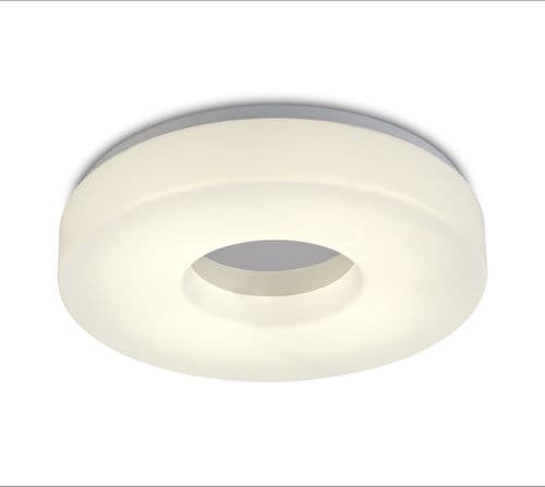 Joop IP44 24W LED Large Flush Ceiling Light, Polished Chrome
