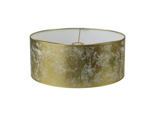 Sigma Round Cylinder, 500 x 200mm Gold Foil With White Lining Shade