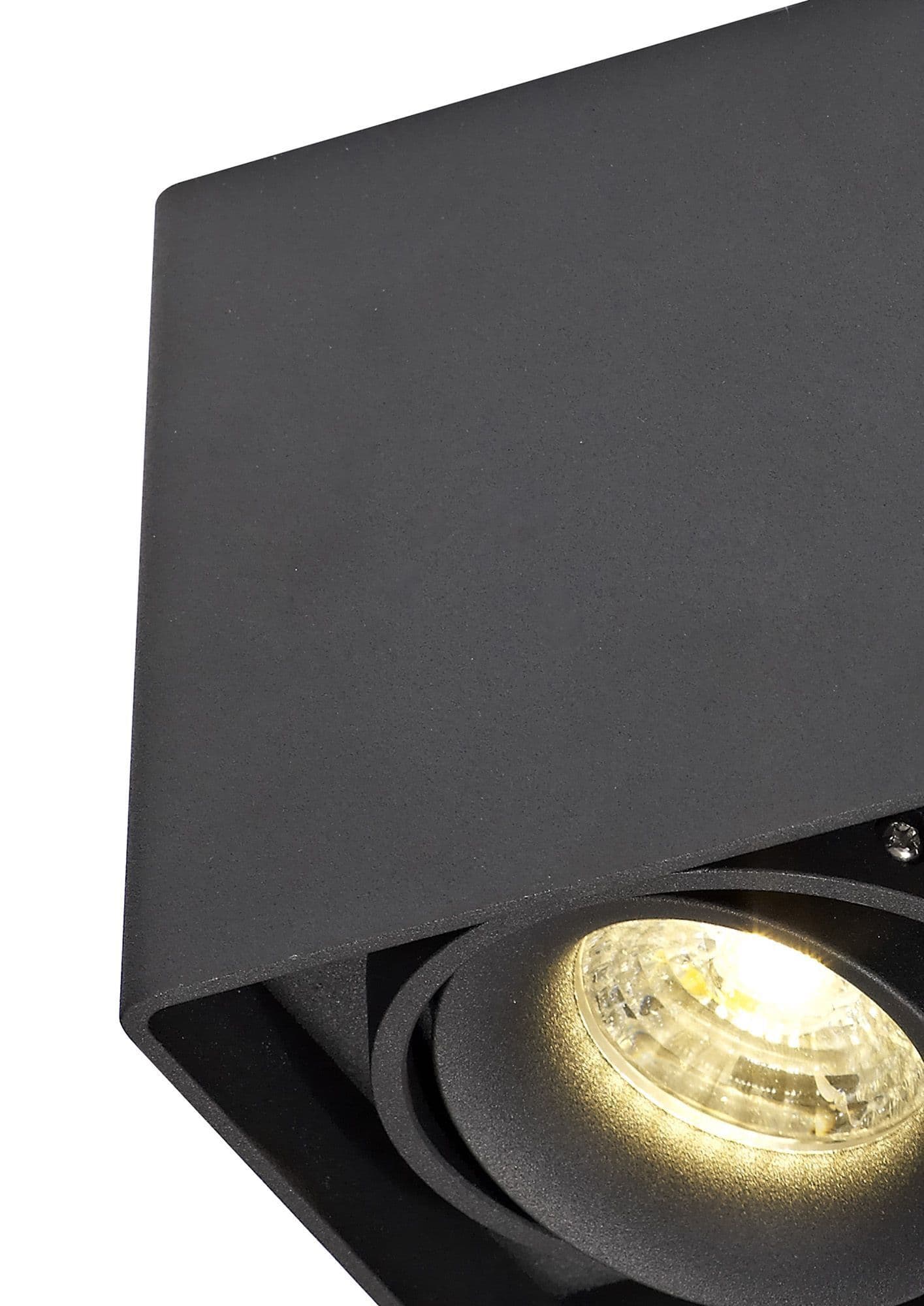 Stom Adjustable Rectangular Spotlight 2 Light GU10 Sand Black