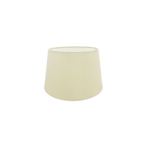 Sutton Dual Mount Round Empire, 280/350 x 220mm Faux Silk Fabric Shade, Ivory Pearl/White