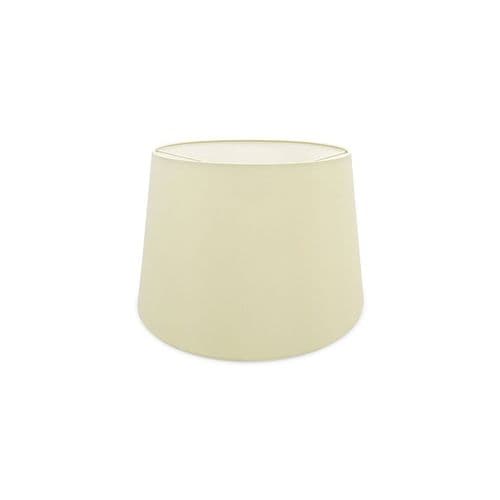 Sutton Dual Mount Round Empire, 320/400 x 260mm Faux Silk Fabric Shade, Ivory Pearl/White