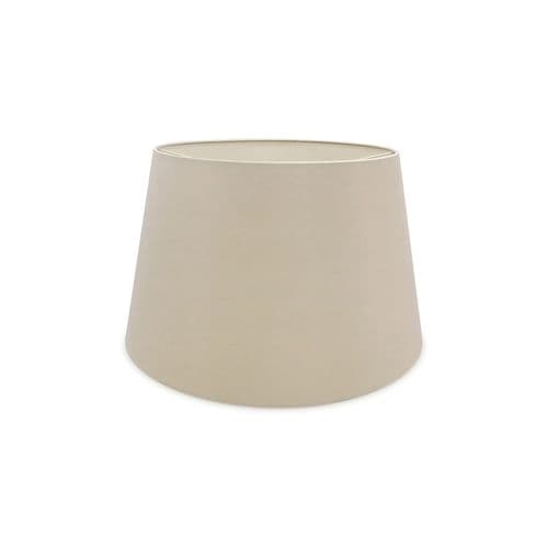 Sutton Dual Mount Round Empire, 350/450 x 280mm Dual Faux Silk Fabric Shade, Nude Beige