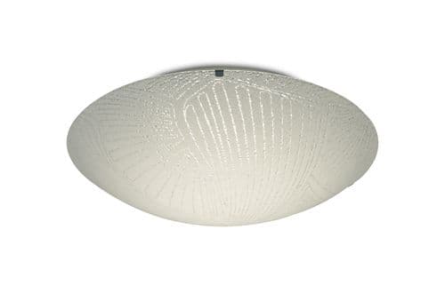 Tassa 18W LED Medium Flush Ceiling Light,Random Line Pattern Glass