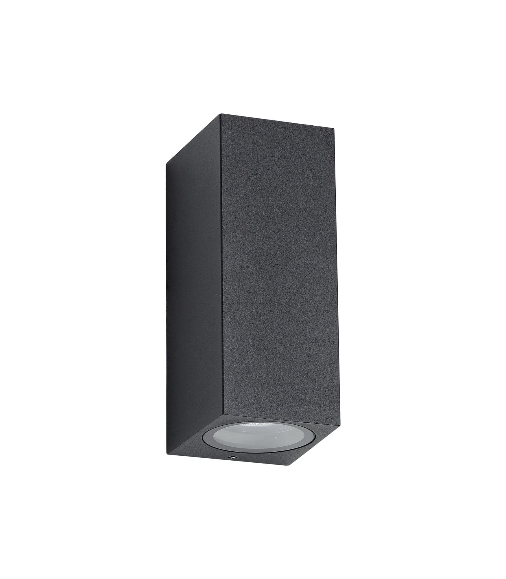 Tomar Outdoor Rectangle Wall Lamp 2 x GU10 IP54 Sand Black