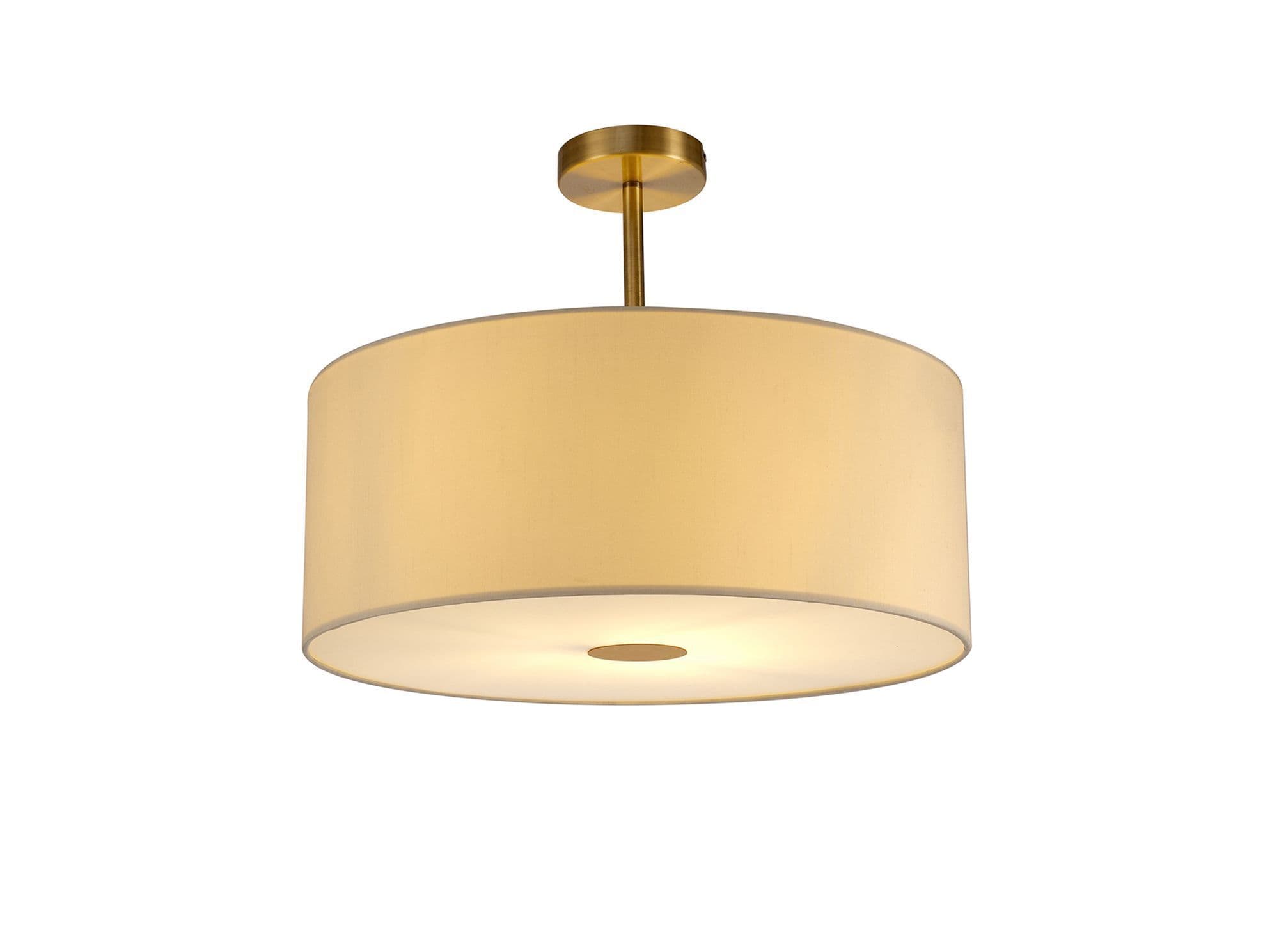 Universal 500mm Frosted Acrylic Diffuser With Antique Brass Centre Detail