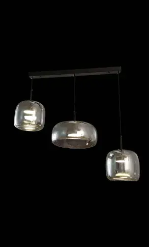 Decore Smokey grey 3 Pendant Ceiling lights LL8900