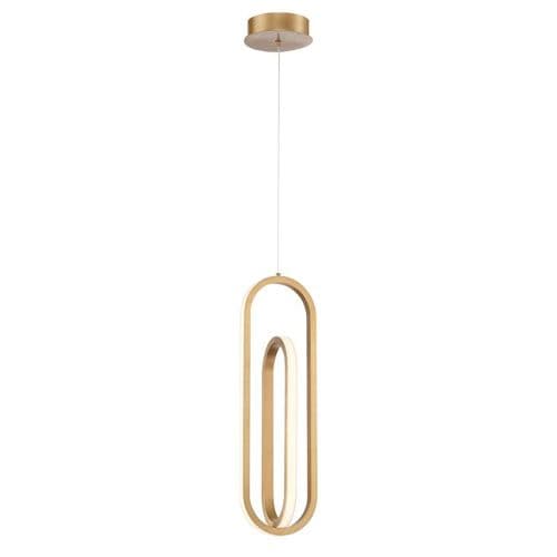 Demark Pendant - Matte Gold QN-DEMARK-1P-BG