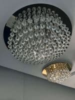 Dhloe 6 Light Crystal Flush, Gold in Polished Gold, Crystal