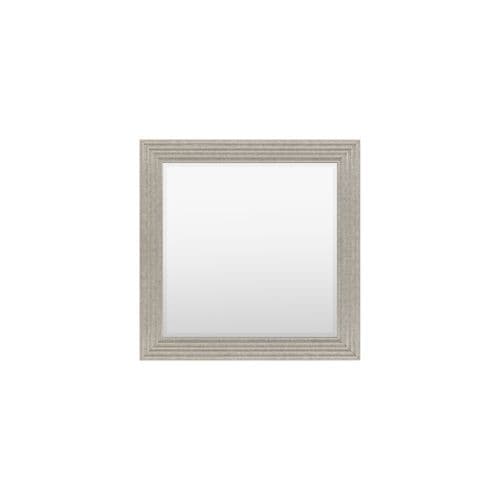 Distressed silver finish bevelled edge square mirror FOE119161