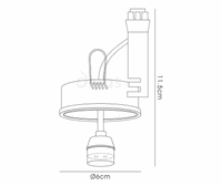Downlight Component Kit Lampholders And Retaining Ring Antique Brass For Various Crystal Rims,