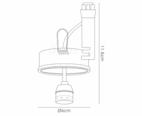 Downlight Component Kit Lampholders & Retaining Ring Satin Black, For Various Crystal Rims