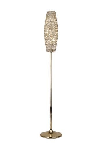 Drake Floor Lamp 4 Light G9 French Gold/Crystal