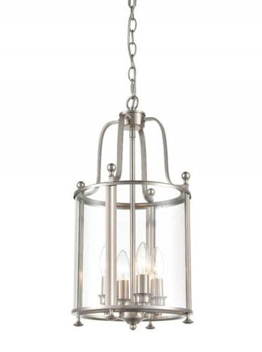 Drayton 4 Light Lantern Satin Nickel GSBLA7019-4