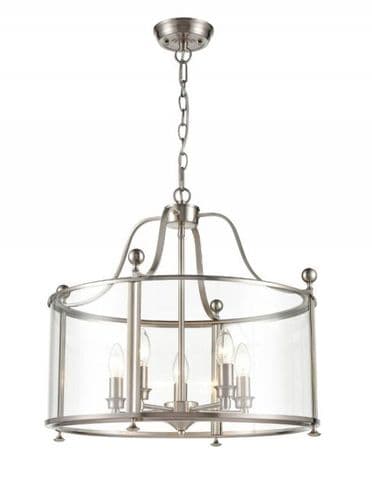 Drayton 5 Light Drum Lantern Satin Nickel GSBLA7019-5