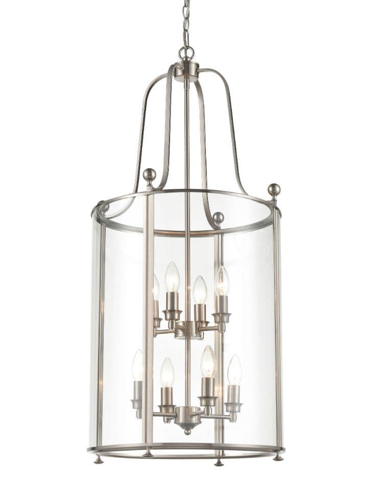 Drayton 8 Light Lantern Satin Nickel GSBLA7019-8
