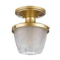 Dublin 1 Light Semi - Painted Natural Brass QZ-DUBLIN-SF-PNBR