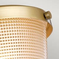 Dublin 1 Light Semi - Painted Natural Brass QZ-DUBLIN-SF-PNBR