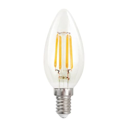 E14C5CFD - 4.5W LED E14/SES Candle, 4000k, Clear CANDLE E14C5CFD