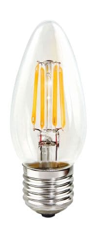 E27C5FD - 5W LED E27/ES Candle, 2700k, Clear CANDLE E27C5FD