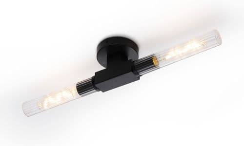 Echo 2 Light Wall/Ceiling, E27, IP44 - Multiple Colour