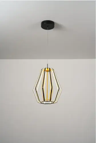 Echo Matt Black, Painted Gold Pendant lamp CSBCM1402