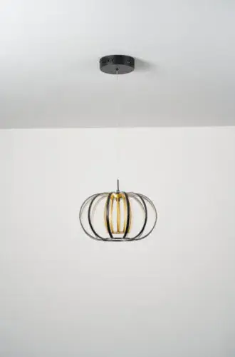 Echo Matt Black, Painted Gold Pendant lamp CSBCM1403