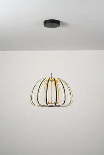 Echo Matt Black, Painted Gold Pendant lamp CSBCM1404