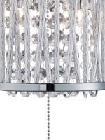 Elise  2Lt Wall Light - Chrome Metal & Crystal