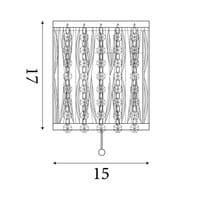 Elise  2Lt Wall Light - Chrome Metal & Crystal